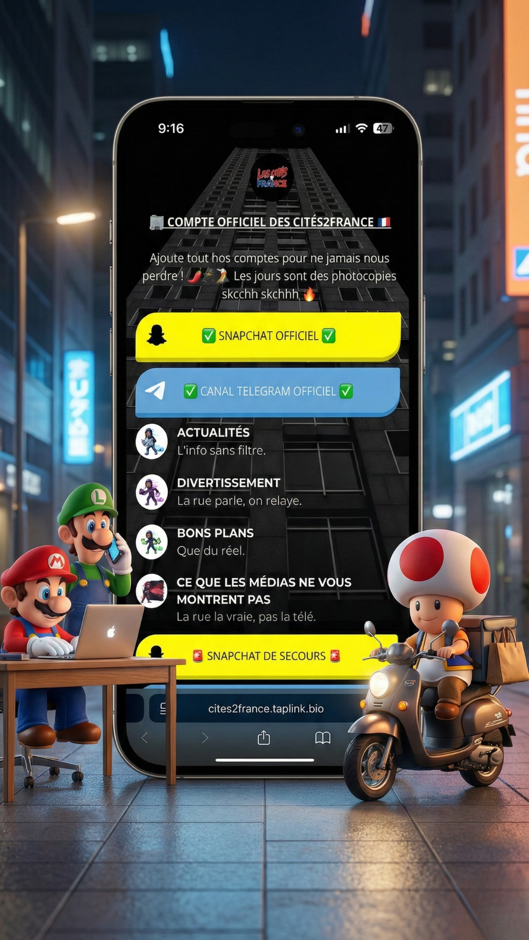 Tap Link - Site internet Mobile